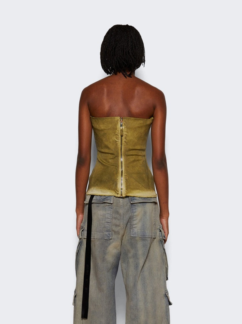 Drkshdw By Rick Owens Porterville Stretch Denim Bustier Top