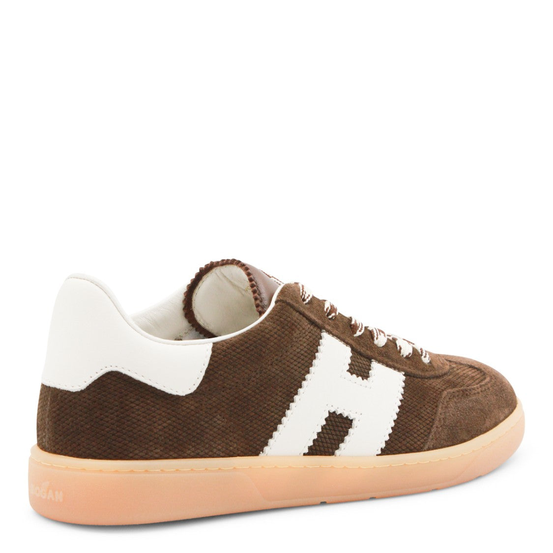 Hogan Brown Leather Sneakers