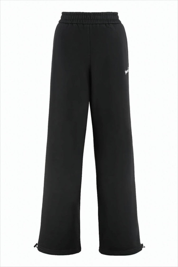 Versace Wide-Leg Jogger Pants With Adjustable Hem And Embroidered Branding