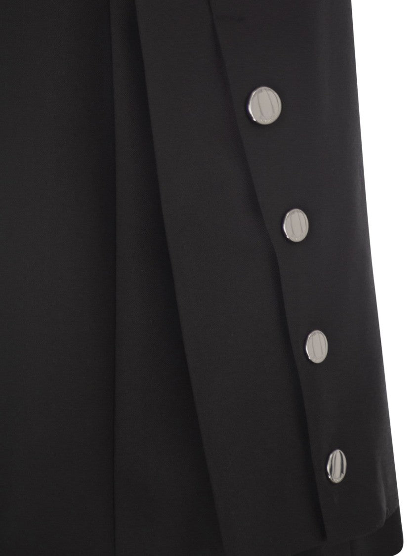 Sportmax Refined Black Stretch Wool Blazer With Tailored Silhouette