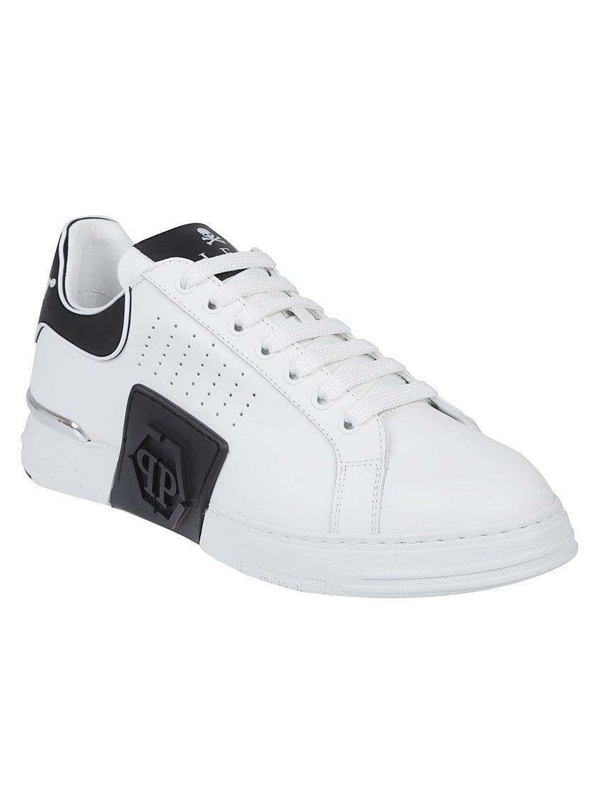 Philipp Plein Hexagon Low Top Cow Leather Sneakers