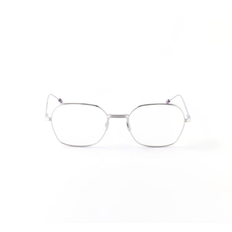Thom Browne Ueo945a Silver-Tone Geometric Frame Eyeglasses