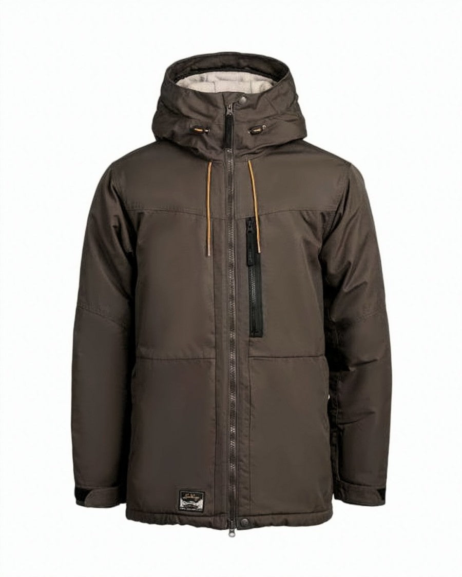 Lundhags Padded Brown Casual Jacket With Hood
