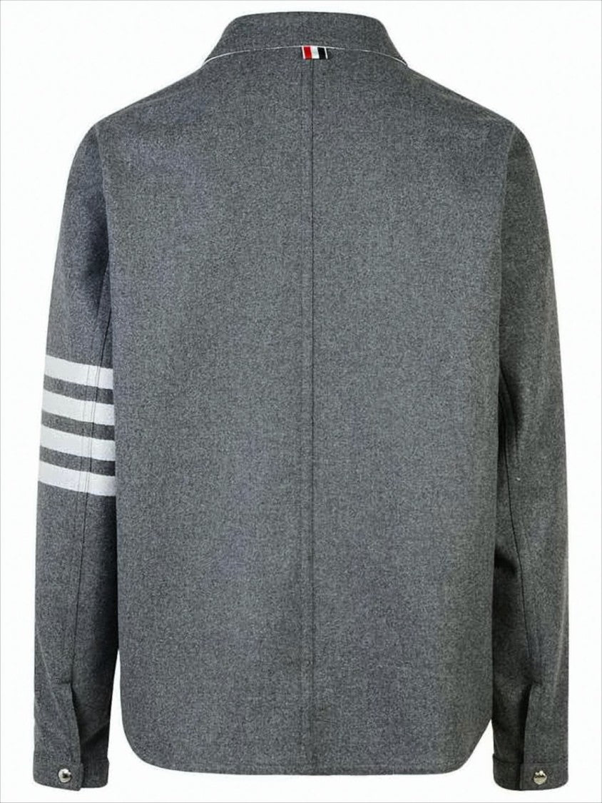 Thom Browne Tailored Medium Grey Wool And Cashmere Jacket