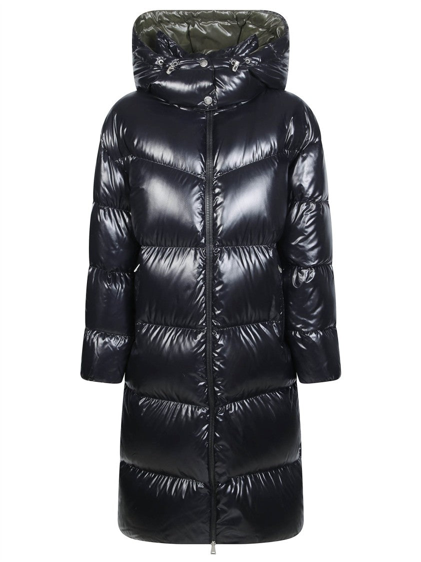 Moncler Harfang High Collar Hooded Down Jacket