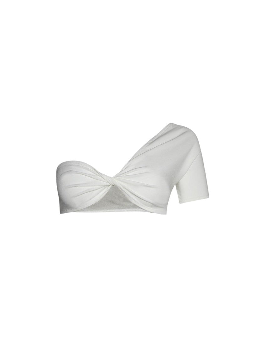 Courrèges Draped Asymmetrical Bra Top