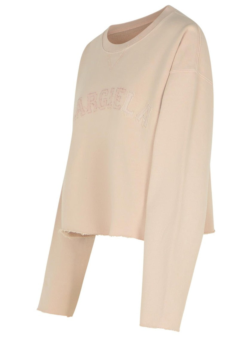 Maison Margiela Reverse' Cotton Sweatshirt Nude