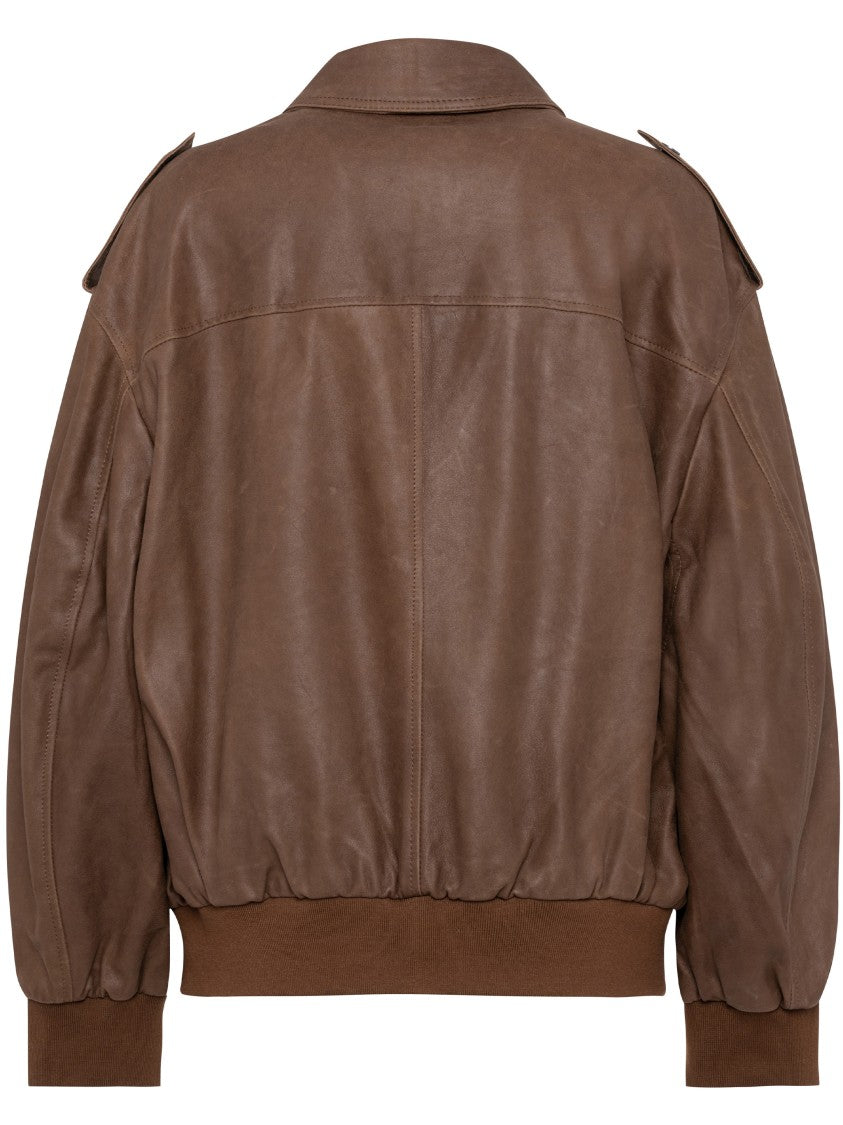 Tela Brown New Blossom Boxy Fabric Jacket