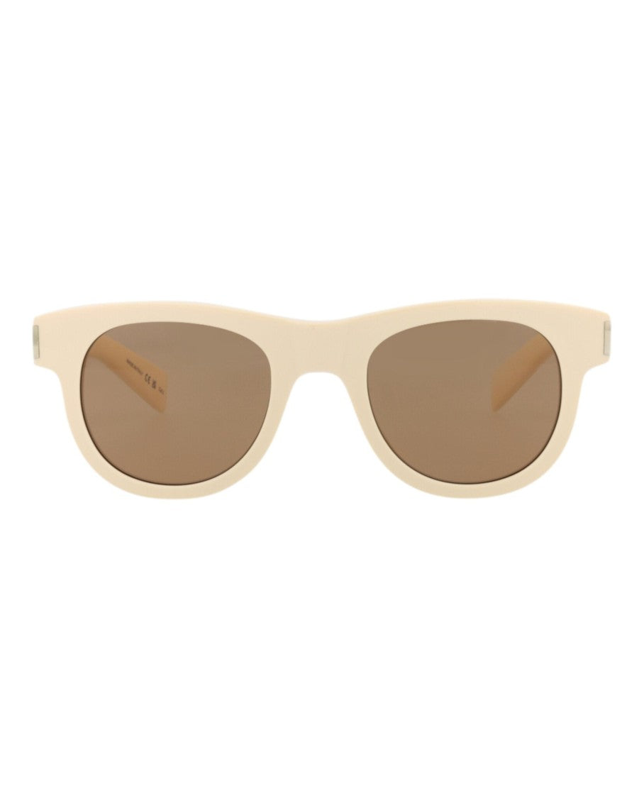 Saint Laurent Round-Frame Recycled Acetate Sunglasses