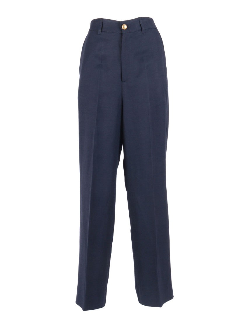 P.A.R.O.S.H. High Waisted Tailored Classic Straight-Leg Pants