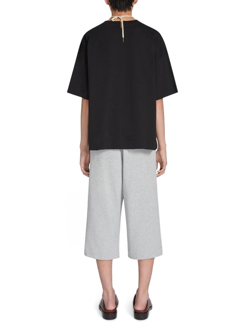 Dries Van Noten Boxy-Fit Black Short-Sleeve T-Shirt With Classic Crew Neckline