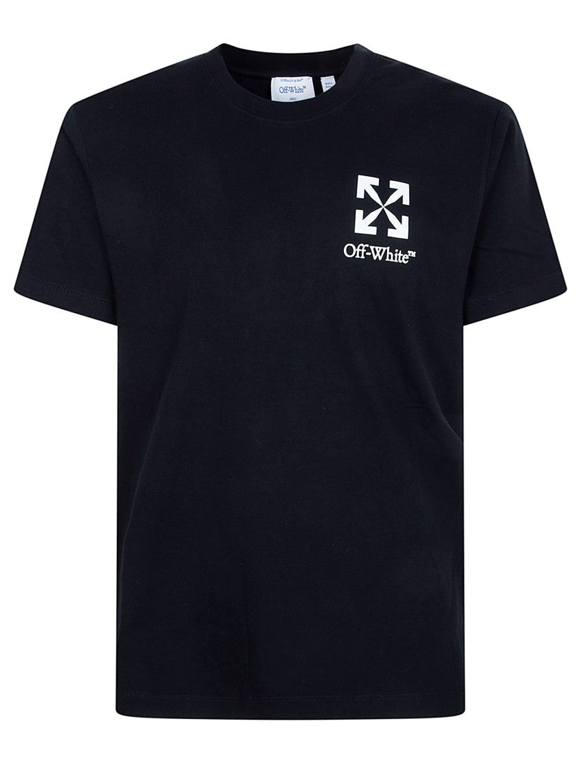 Off-White Slim Fit Minimalist Black T-Shirt With Iconic Arrow Logo
