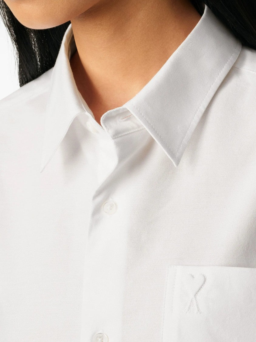 Ami Classic White Shirt With Logo