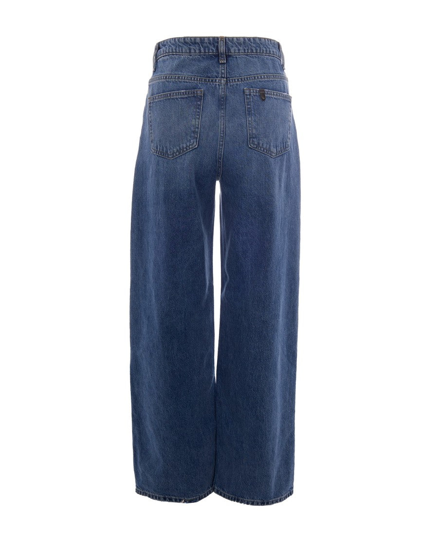 Liu Jo Blue Awry Asymmetric Straight-Leg Jeans