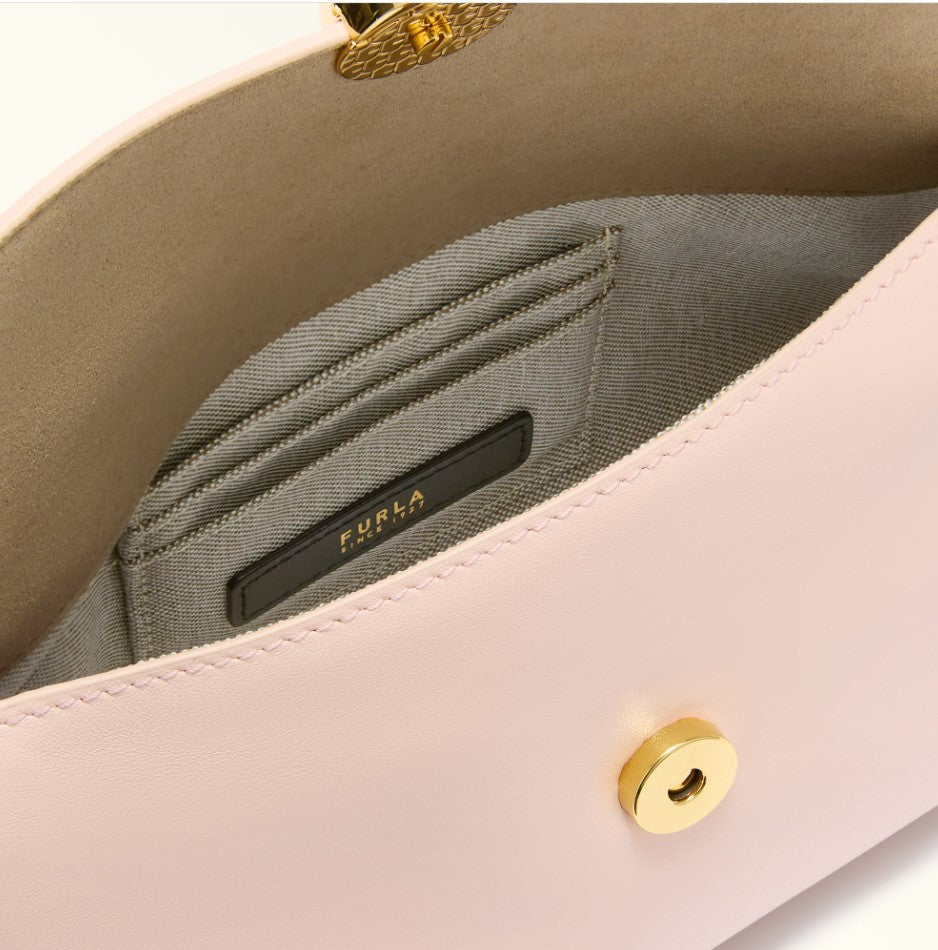 Furla Grained Nappa Leather Trapeze Crossbody Bag
