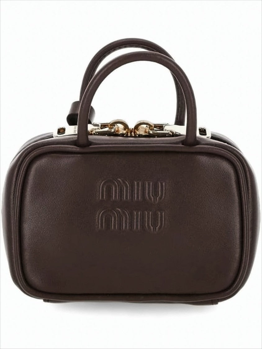Miu Miu Rectangular Calf Leather Tote Bag