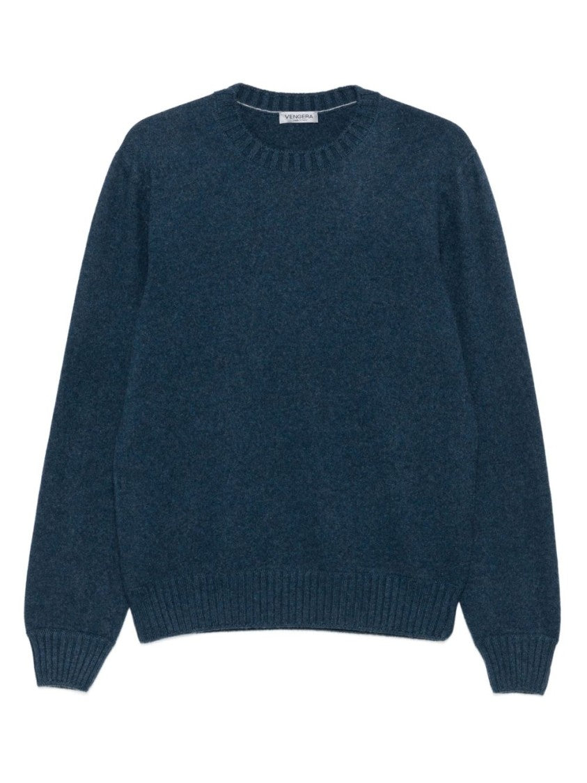 Vengera Fine Cashmere Sweater In Deep Blue