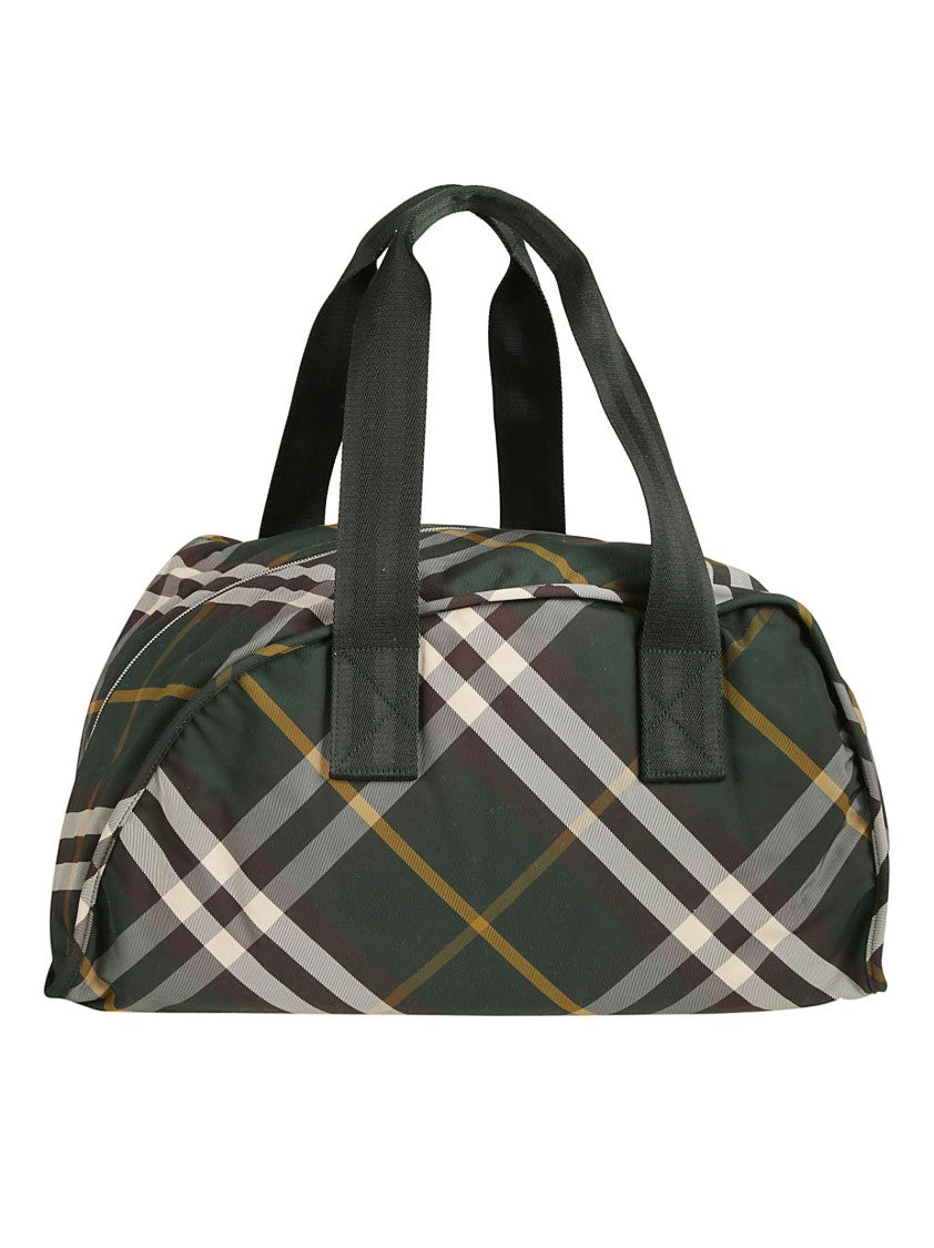 Burberry Structured Check Pattern Bag
