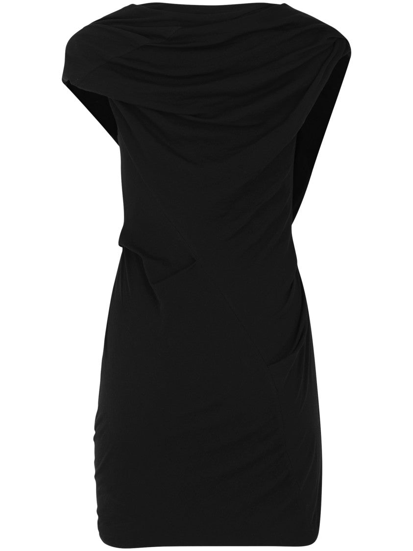 Entire Studios Twisted Draped Mini Dress With Off-Shoulder Design