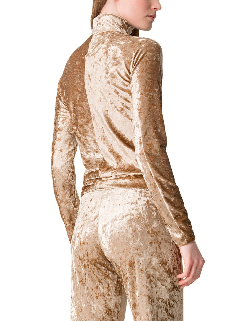 Forte Forte Iridescent Stretch Velvet Sleeveless Top