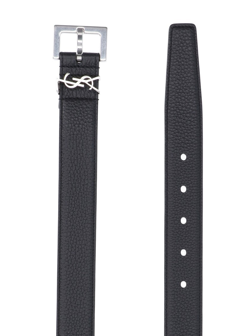 Saint Laurent "Cassandre" Belt – Black
