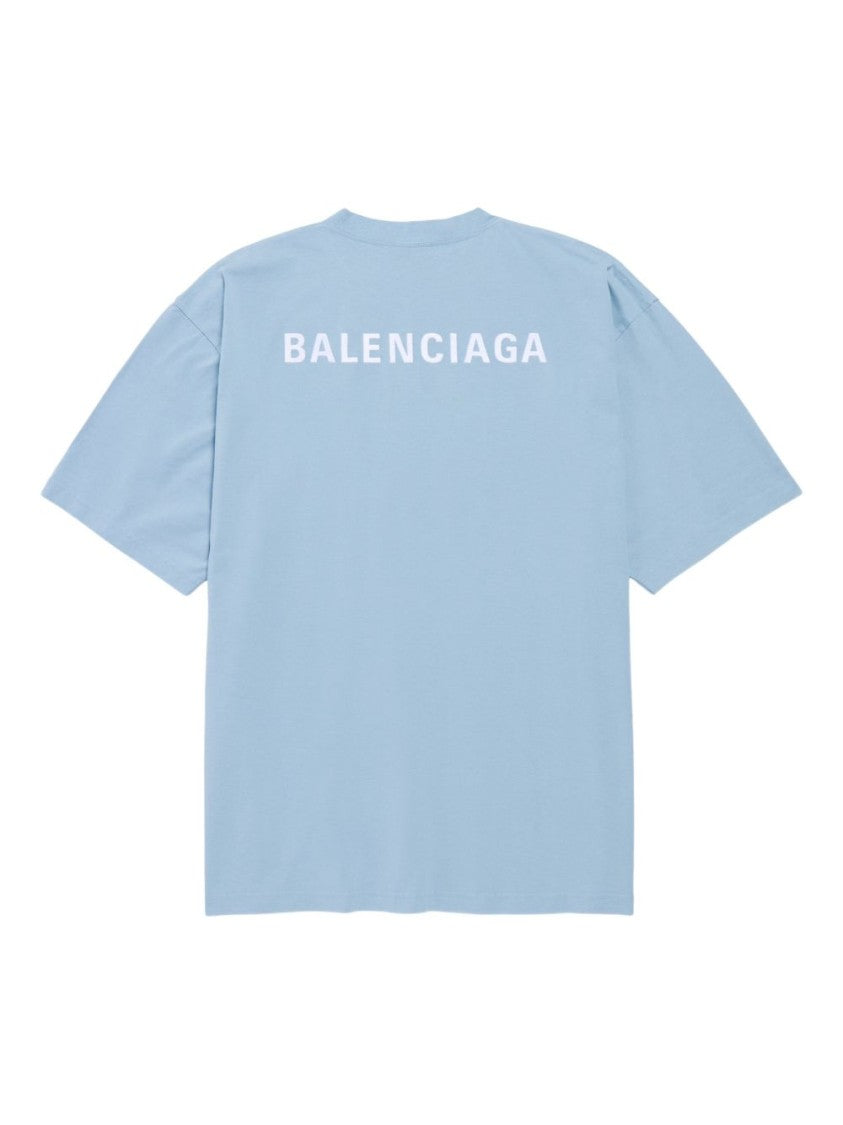 Balenciaga Relaxed Fit Light Blue T-Shirt