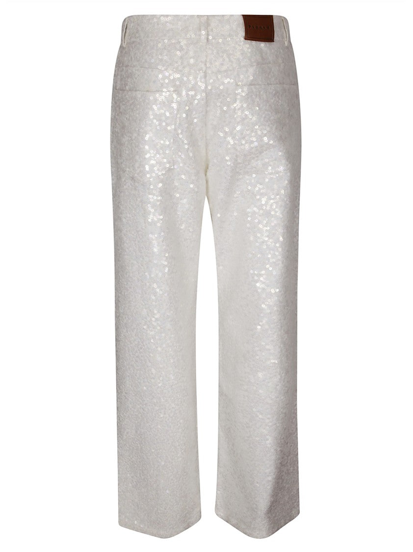 P.A.R.O.S.H. Five-Pocket Wide-Leg Trousers