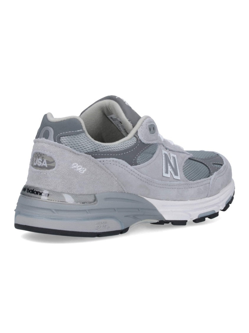 New Balance Grey 993 Suede Mesh Sneakers
