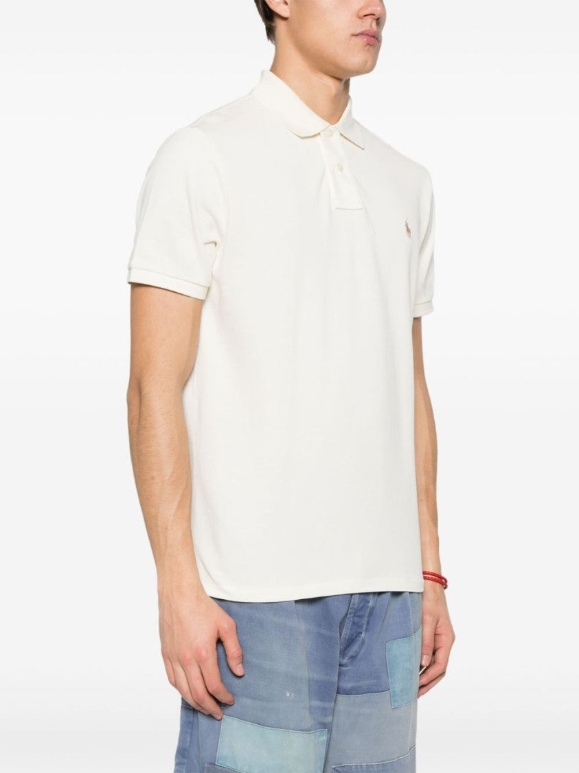 Polo Ralph Lauren Beige Classic Fit Polo Shirt With Traditional Collar