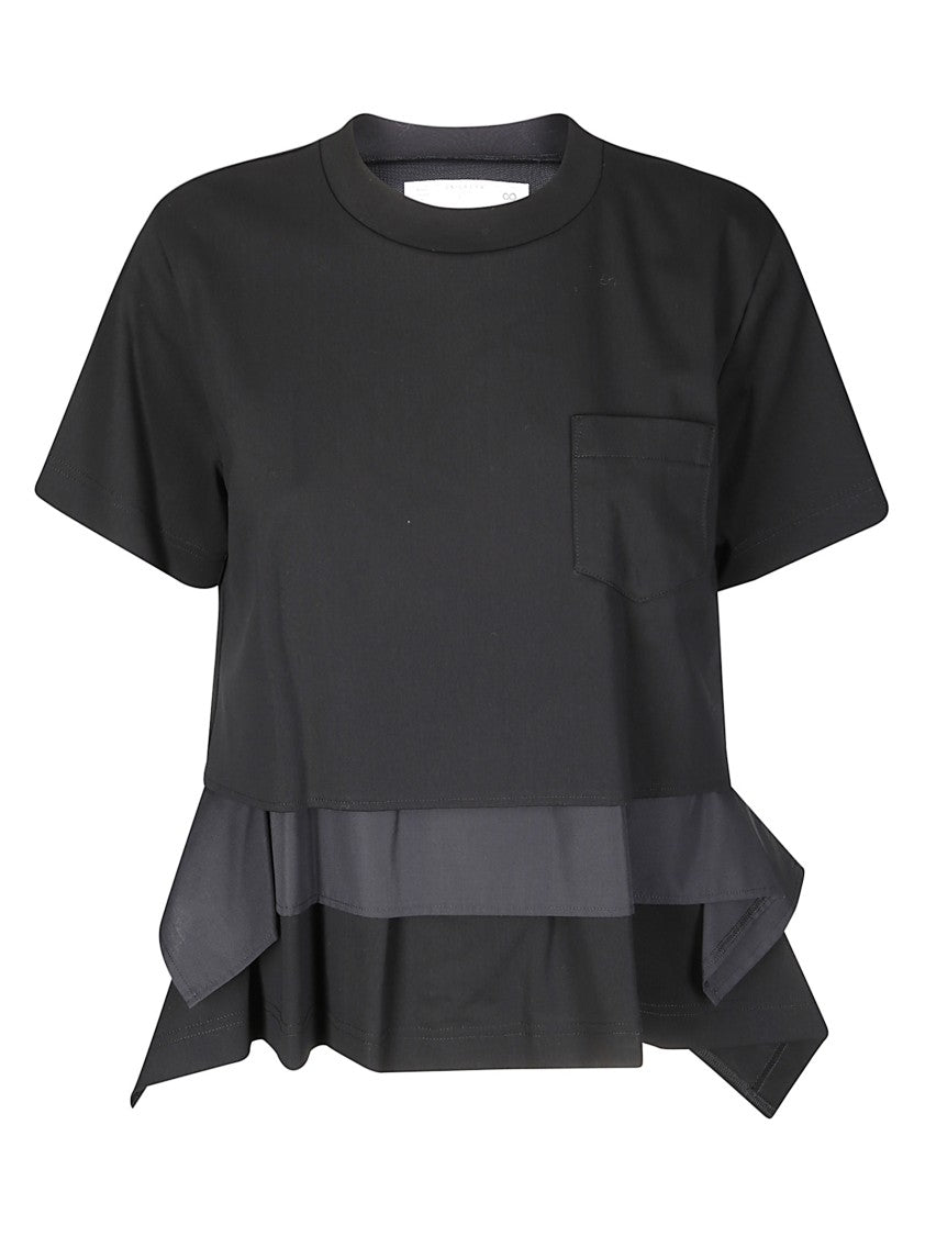 Sacai Poplin X Cotton Jersey T-Shirt