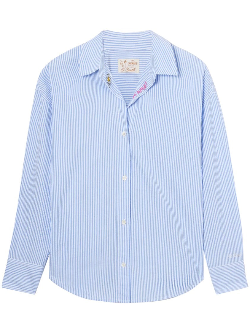 Mc2 Saint Barth Relaxed Fit Seersucker Stripe Shirt