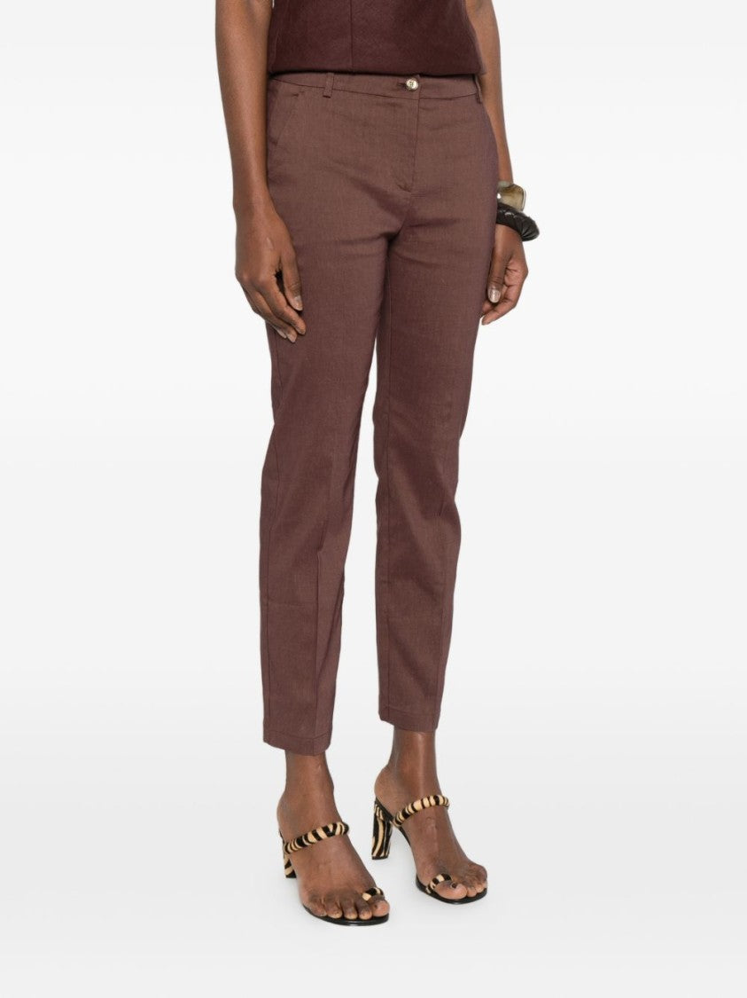 Pinko Brown Tailored Minimalist Trousers