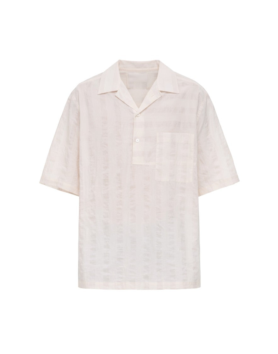 Costumein Beige Clivia 4 Camp Collar Cotton Shirt