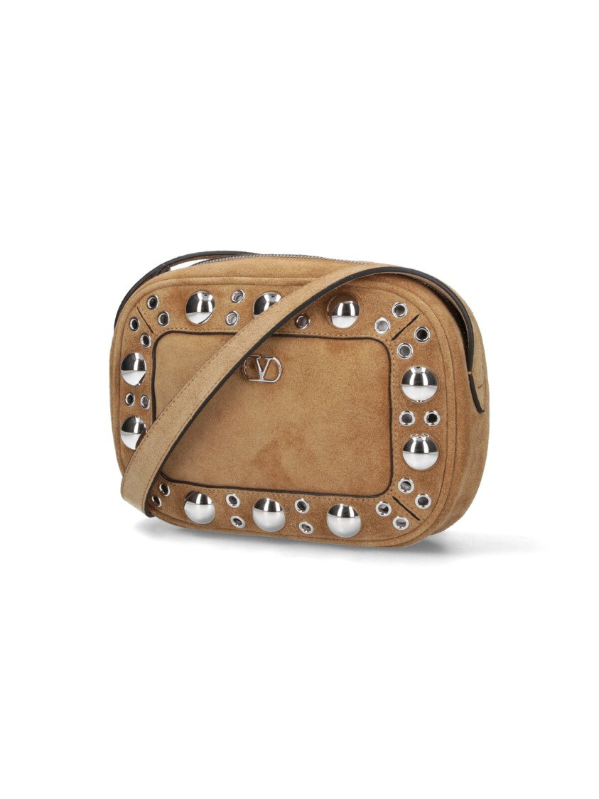 Valentino Garavani Beige Minimalist Structured Bag With Clean Lines