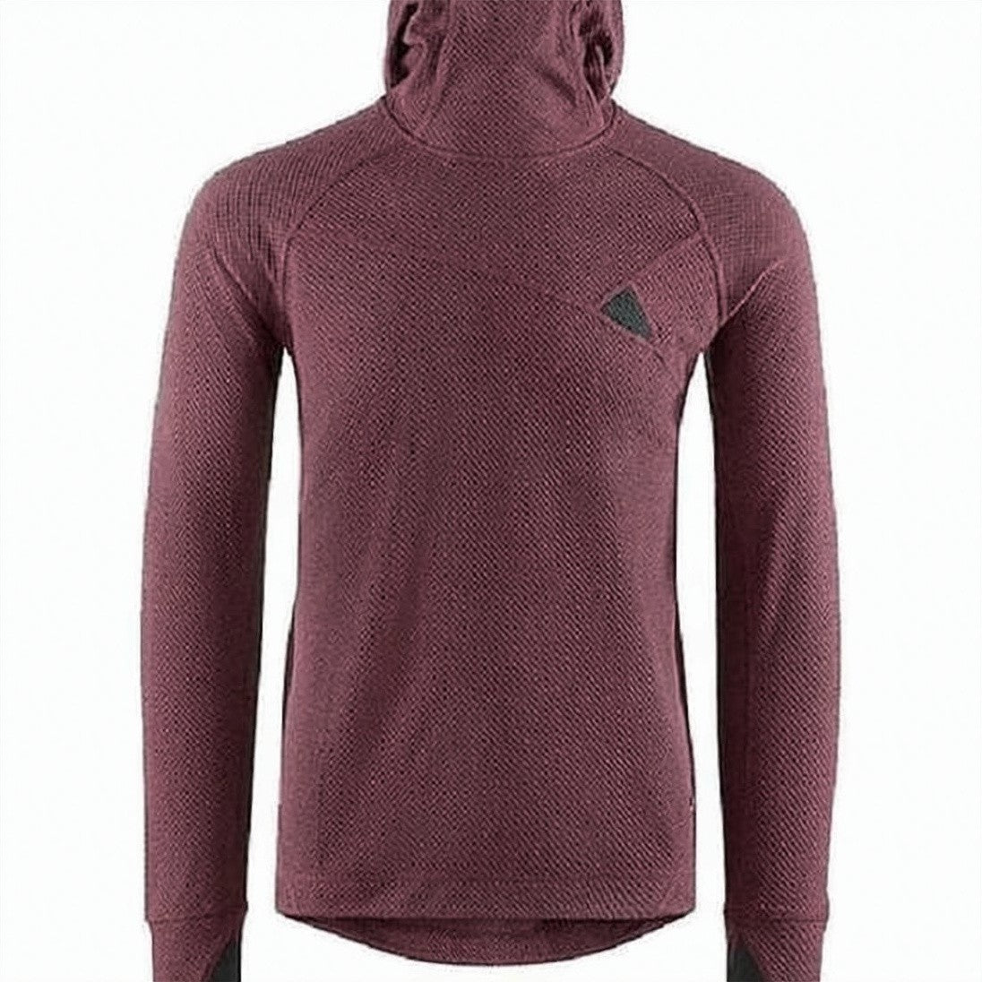 Klattermusen Textured Knit Hoodie With Raglan Sleeves And Distinctive Patch