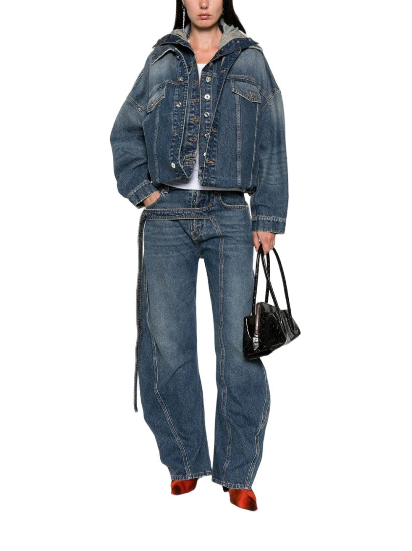 Jean Paul Gaultier Oversized Vintage Denim Jacket With Hood