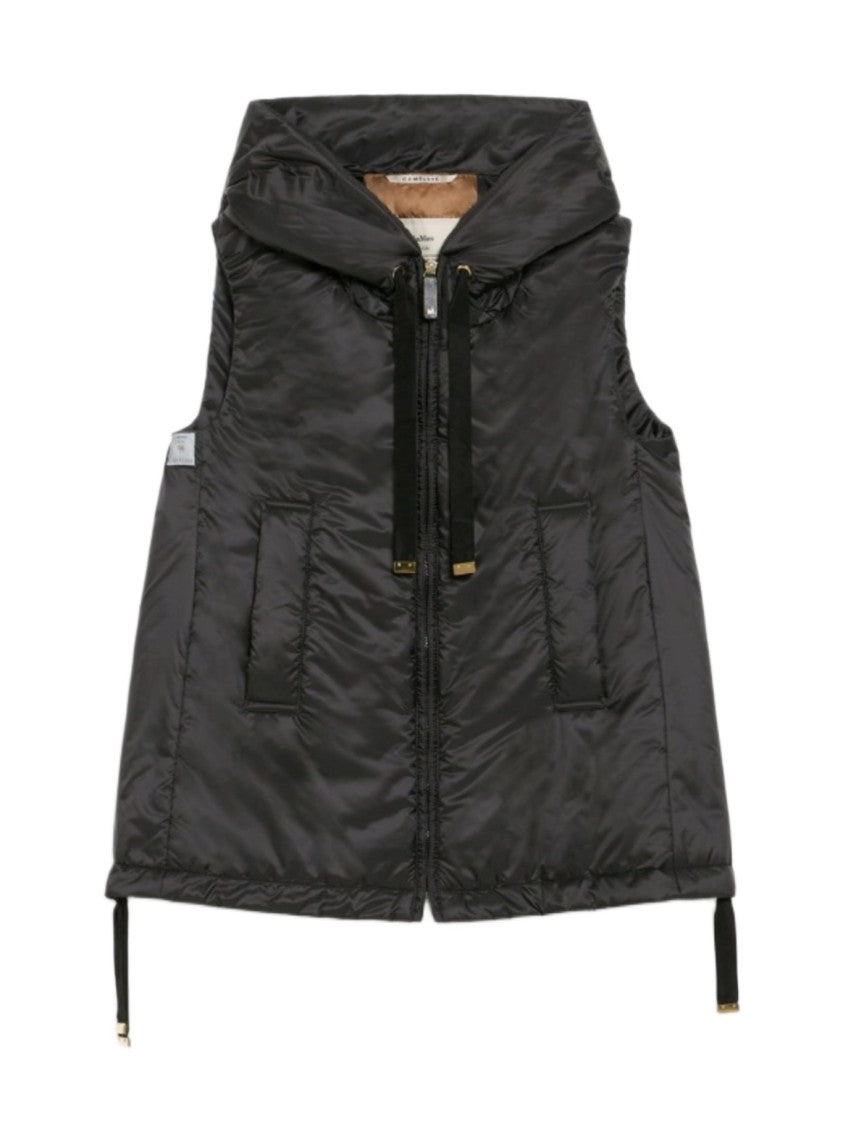 Max Mara Modern Sleeveless Jacket With Zipper Closure And Adjustable Hem
