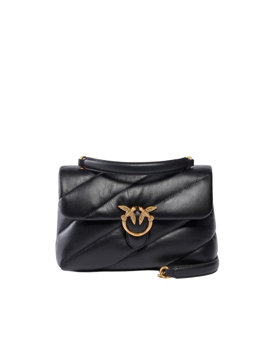 Pinko Black Love Puff Classic Quilted Nappa Shoulder Bag