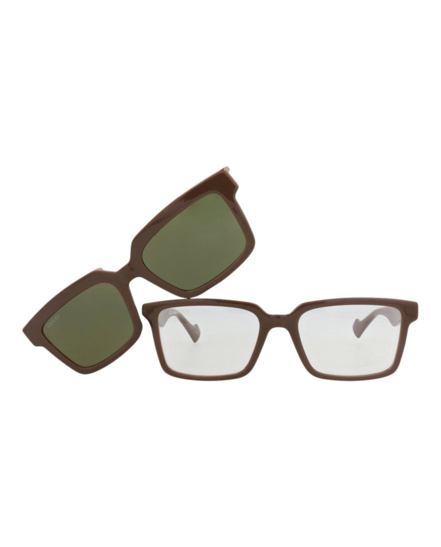 Gucci Square-Frame Injection Sunglasses