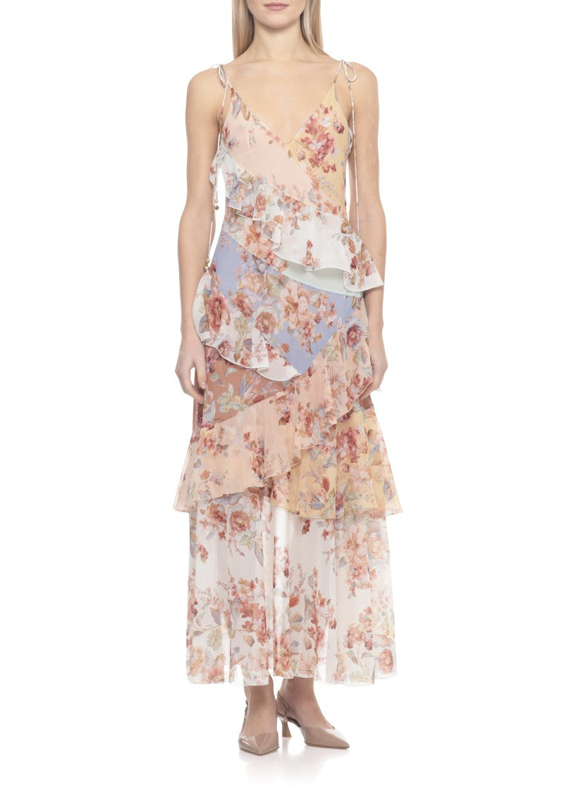 Zimmermann Multicolor Awaken Floral Printed Dress
