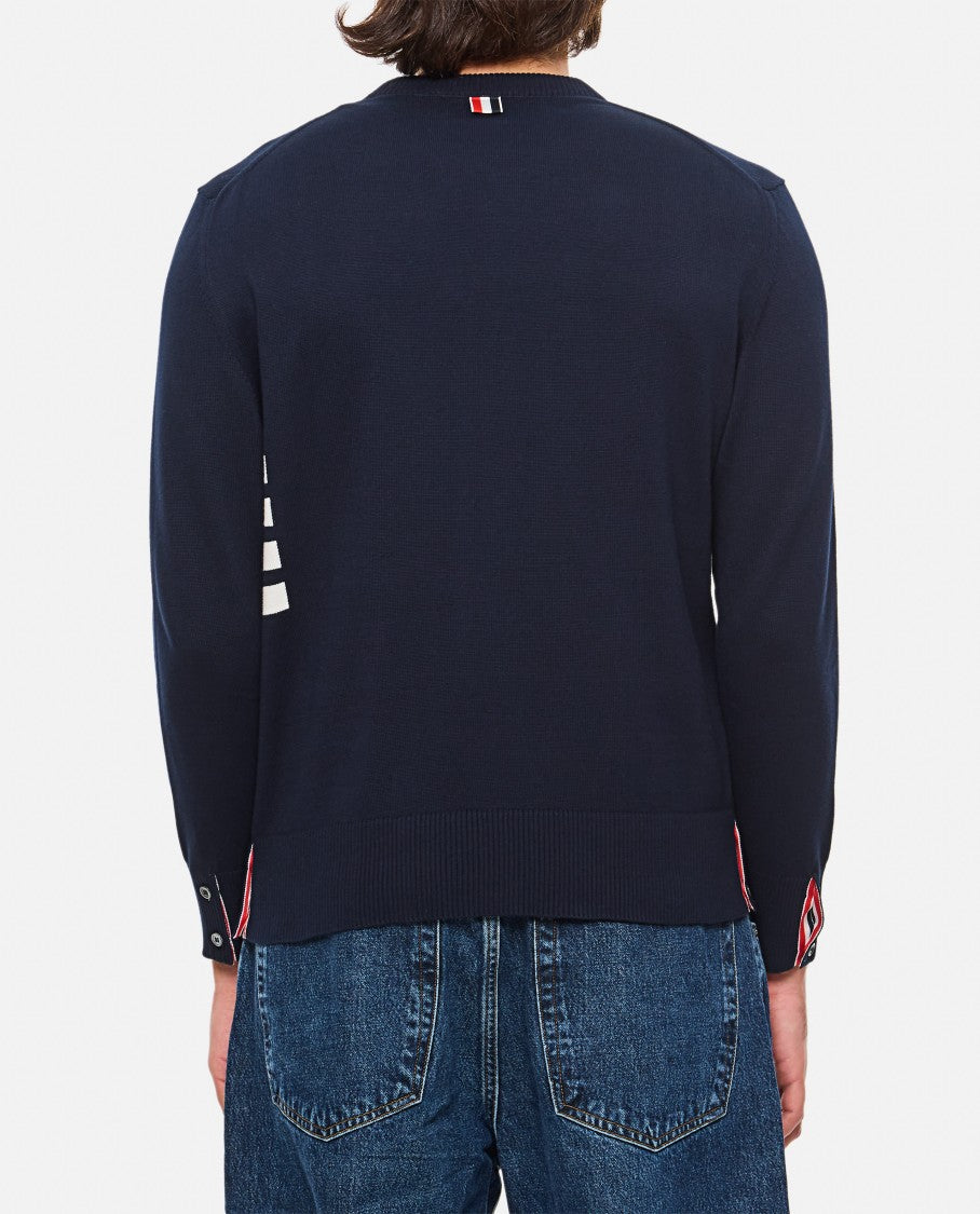 Thom Browne Crew Neck Pullover 4 Bar Stripe