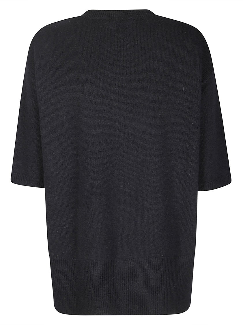 Lisa Yang Soft Cashmere Knit Top With Asymmetric Seam Detailing