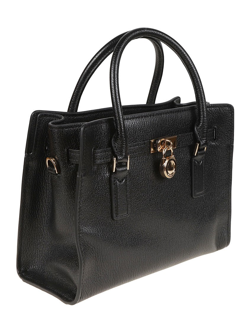 Michael Kors Small Hamilton Leather Turn-Lock Satchel