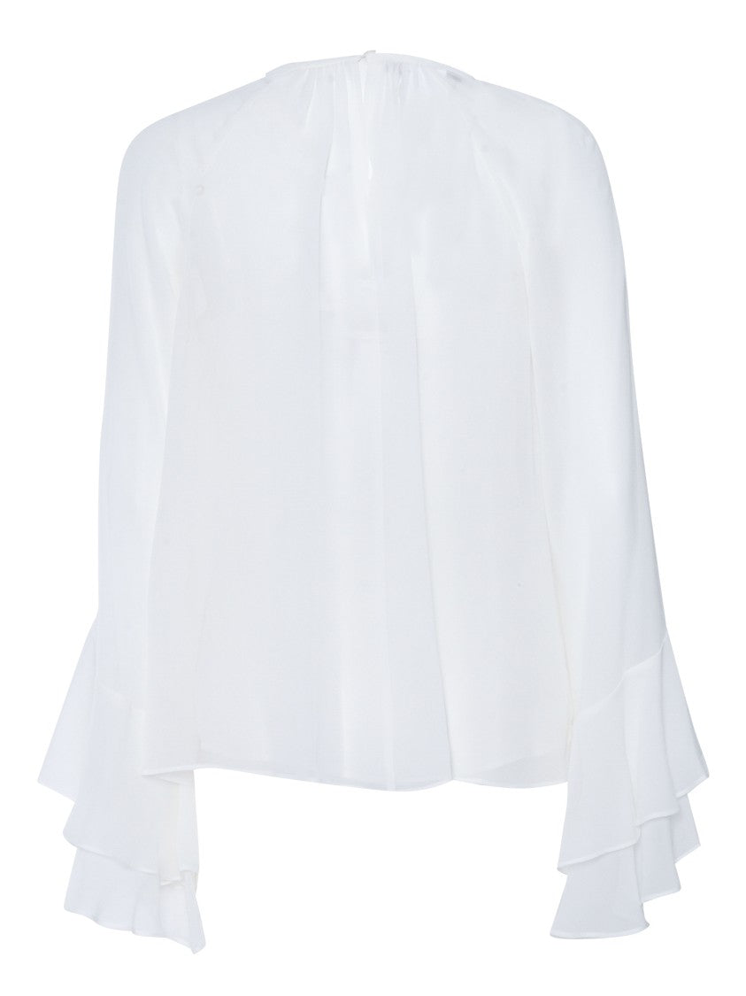 Max Mara Flowing Silk Tunic With Flared Sleeves
