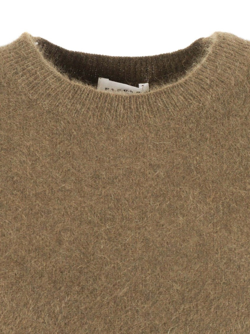 P.A.R.O.S.H. Lightweight Brown Sweater With Classic Round Neckline