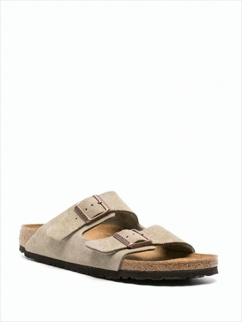 Birkenstock Suede Two-Strap Sandals With Adjustable Buckles