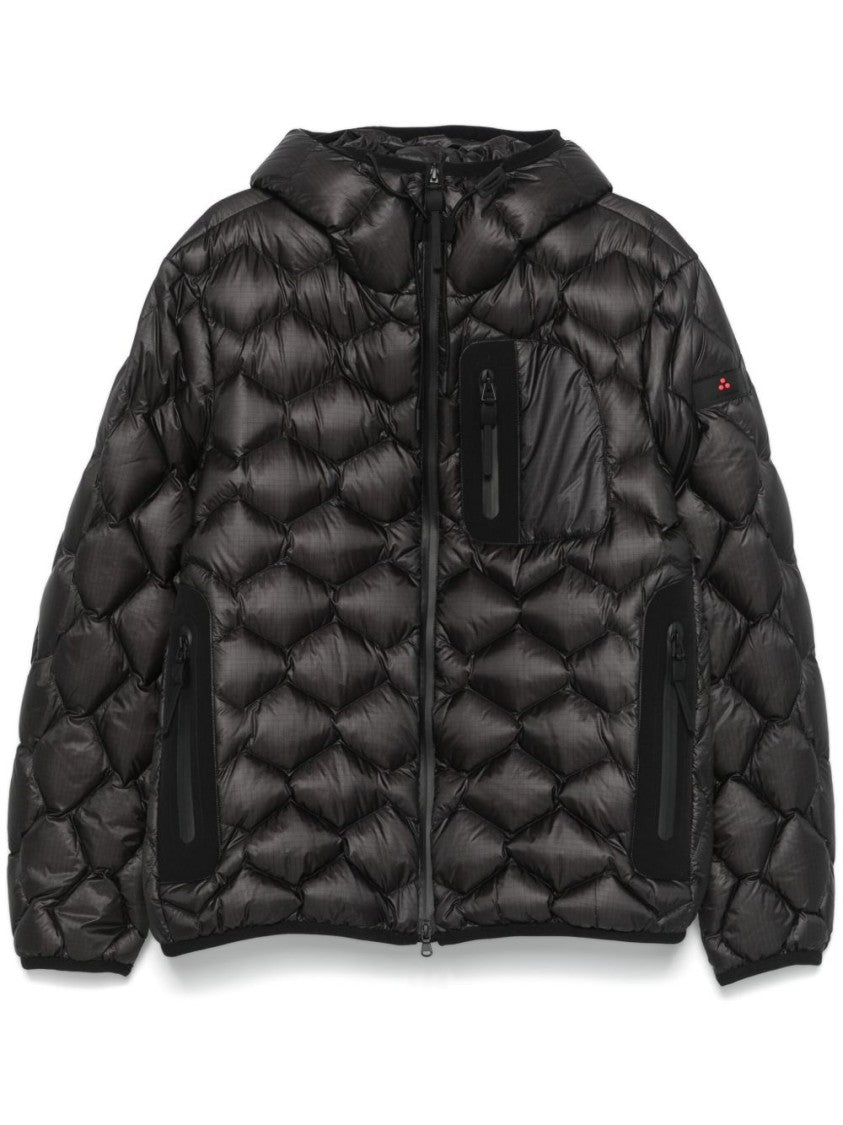 Peuterey Geometric Quilted Down Jacket With Heat-Sealed Zippers