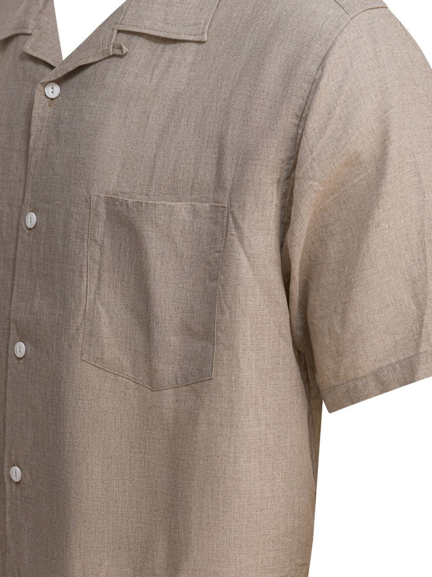 Nonnative Lightweight Linen Shirt With Classic Collar