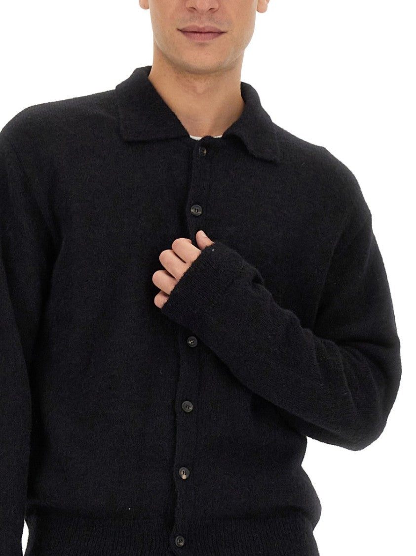 Our Legacy Button-Down Classic Collar Alpaca-Blend Cardigan
