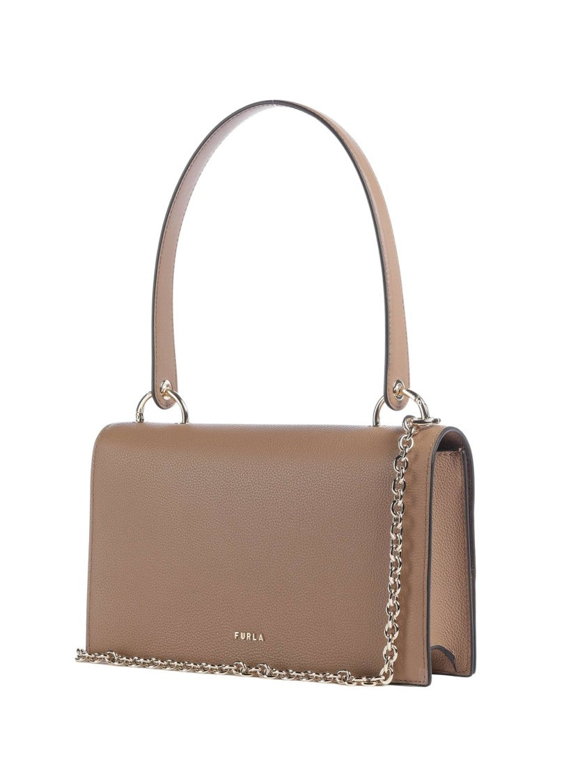 Furla Amelia M Crossbody Grained Leather Shoulder Bag